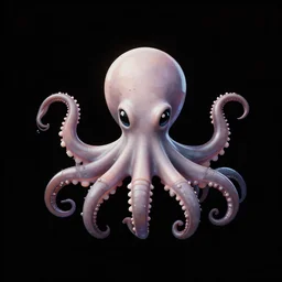 octopus logo, digital 3 d, black background, minimal, trending on artstation