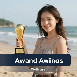 a very pretty girl on the beach, award winning photograph