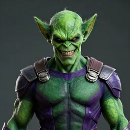 portrait of green goblin with mask, green and purple armor, marvel mcu, 4 k, unreal engine, insanely detailed