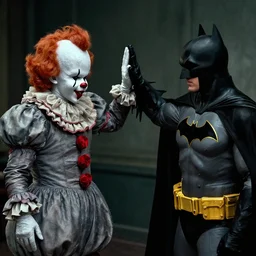 pennywise giving batman a high five