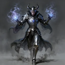 a portrait of evil fear magician inglass armor releasing spell, full height, moving forward, concept art, trending on artstation, highly detailed, intricate, sharp focus, digital art, 8 k