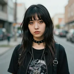a portrait of a pretty sewer punk young lady by atey ghailan