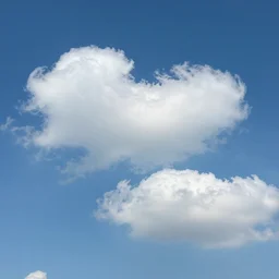 bright fluffy clouds in a blue sky painted by rembrandt