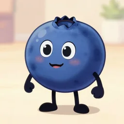 halle berry as an anthropomorphic blueberry