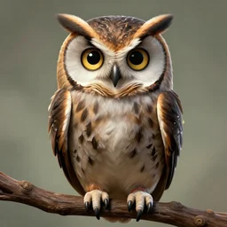 Owl in the style of android jones, digital art, high detail,