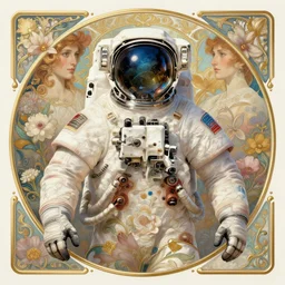 symmetry!! portrait of an astronaut, floral! horizon zero dawn machine, intricate, elegant, highly detailed, digital painting, artstation, concept art, smooth, sharp focus, illustration, art by artgerm and greg rutkowski and alphonse mucha, 8 k