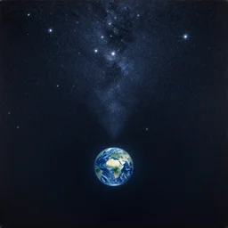 placid, forbidding by david inshaw in the usa. a beautiful mixed mediart. the abyss above him shone with unflickering stars. one of the dots of light was earth. he didn't know which one.