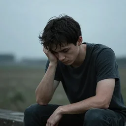 The meaningless void of a depressive man wondering his own lost future