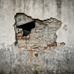 wrecked wall