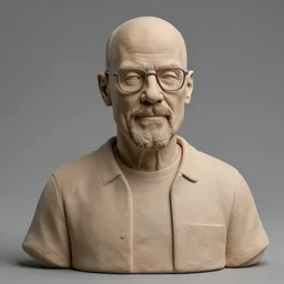 a long - shot of a very detailed renaissance clay sculpture of walter white wearing a phrygian cap in times square, made by michelangelo, hyper detailed, sharp focus, 8 k resolution, ray tracing
