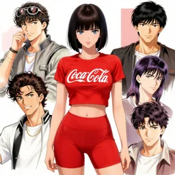 suzu Hirose wearing crop red Coca Cola gym top with white Lettering, cropped red yoga short, Stanley Artgerm Lau, WLOP, Rossdraws, James Jean, Andrei Riabovitchev, Marc Simonetti, Yoshitaka Amano, digital art, artstation