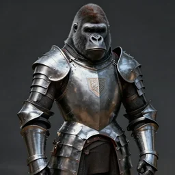 a suit of armor that has a gorilla in it , fantasy art, detailed, realistic, cinematic