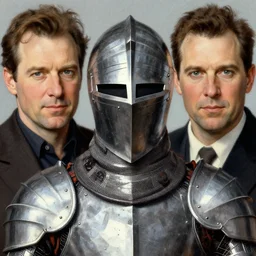 guts as a knight, closeup portrait art by norman rockwell and donato giancola and greg rutkowski
