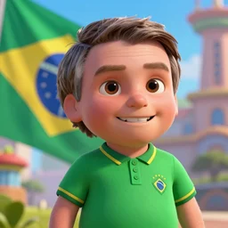 The Brazilian president Bolsonaro as a cute pixar character, vivid colors, high details, cinematic, 8k resolution, beautiful detailed, photorealistic, digital painting, artstation, concept art, smooth, sharp focus, illustration, fantasy background, artstation trending, octane render, unreal engine