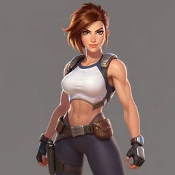 a highly detailed portrait of tracer from overwatch as anne hathaway, digital art, pretty face, muscular, very beautiful face, very detailed eyes, 8 k resolution, digital painting, by james gurney wlop, greg rutkowski, full body