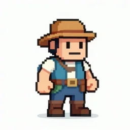 a 2 d pixel art adventurer sprite,
