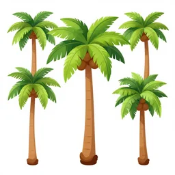 there are so many uses of the coconut tree,, silly, cartoon, vector graphics, global lighting, digital art, artstation