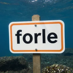 underwater photo of Scottish seas with a sign with for sale written on it, 4k