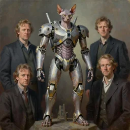 a sphynx statue mecha, tim hildebrandt, wayne barlowe, bruce pennington, donato giancola, trending on artstation, cinematic composition, beautiful lighting, hyper detailed, 8 k, oil on canvas