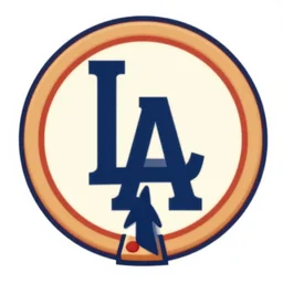 la los angeles logo as a pizza