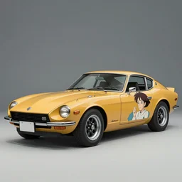 dieselpunk nissan z 3 4, painted by greg rutkowski makoto shinkai takashi takeuchi studio ghibli, akihiko yoshida