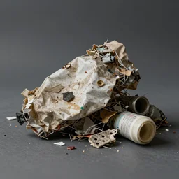 photo of a piece of rubbish, studio photo, photorealistic, volumetric lighting