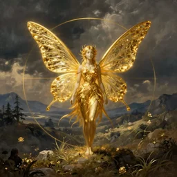 a faerie, golden ratio, detailed, by jean - baptiste monge and maxfield parrish and artgerm