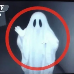 cctv footage of a ghost caught on camera with a red circle, low quality 2 4 0 p, trending on facebook