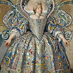Detailed Baroque painting of Zarya from overwatch as an elegant noblewoman, brocade dress, hyperdetailed, intricate, soft lighting, big wide broad strong physique |
