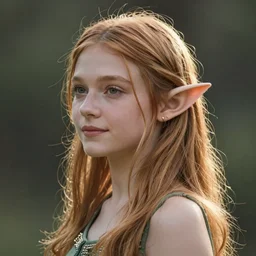 portrait of an elf, side lighting XF IQ4, f/1.4, ISO 200, 1/160s, 8K, RAW, unedited, symmetrical balance, in-frame