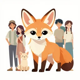 fennec fox animal, clean cel shaded vector art. shutterstock. behance hd by lois van baarle, artgerm, helen huang, by makoto shinkai and ilya kuvshinov, rossdraws, illustration