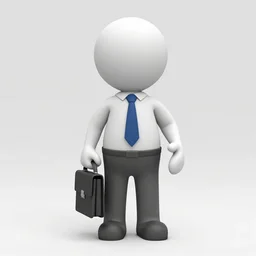 simple businessman 3 d model