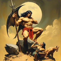 an artwork by frank frazetta