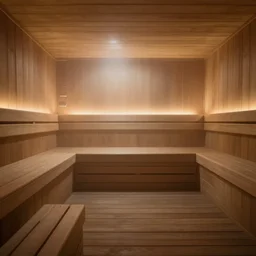 photo of a misty infinite sauna, megalophobia, liminal space, ultra clean and scary ambiance, ray tracing