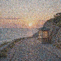 a miniature of a lonely cobblestone street with a kiosk on a cliff over the sea at sunset, DOF, octane render, unreal engine 5, godrays, complementary colors, calm, symmetrical, highly detailed, high quality, 4k, beautiful, hyperrealistic