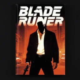 blade runner, pulp fiction noir crime novel cover by paul rand and abram games