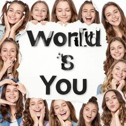the world is smiling for you, large scale photo