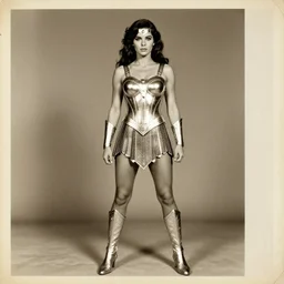she - ra, portrait, full body, symmetrical features, silver iodide, 1 9 8 5 photograph, sepia tone, aged paper, sergio leone, master prime lenses, cinematic