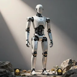 biometric humanoid robot, intricate detail, mechanical, full body, photorealistic,