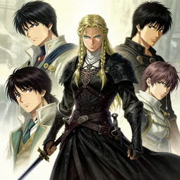 art of malenia from elden ring by yoshitaka amano, ruan jia, kentaro miura, artgerm