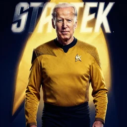 movie poster of joe biden in star trek