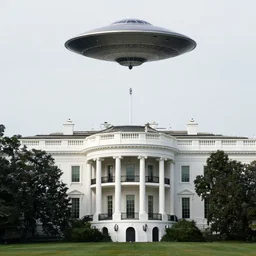ufo descending on the white house