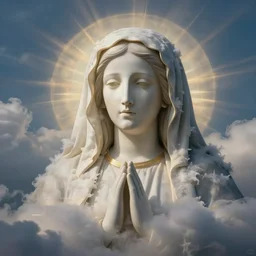 clouds shaped like face of virgin mary