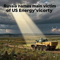 simple illustration to headline : russia names main victim of us energy'victory'