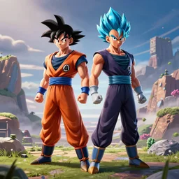 Son Goku and Vegeta in Fortnite
