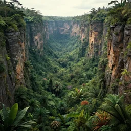 the lost valley, rock arcs, lush vegetation, exotic forrest and plants, landscape, alex ross, eddie mendoza, raphael lacoste, sebastian ludke, concept art, matte painting, highly detailed, rule of thirds, dynamic lighting, cinematic, detailed, magnificiant landscape, denoised, centerd