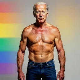 lgbt art, tom of finland style, joe biden, in billy herrington body, art in 4 k, high quality