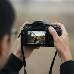 person taking a photograph