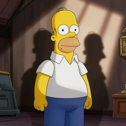 movie still from the fifth element | homer simpson as korben dallas
