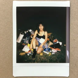 found polaroid photo of crazy trash humpers